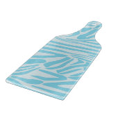 Blauwe zebraprint snijplank (Hoek)