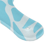 Blauwe zebraprint snijplank (Hoek)