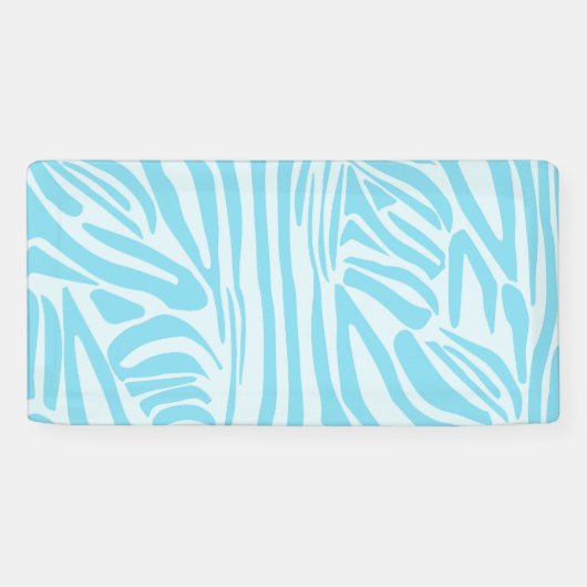 Blauwe zebraprint spandoek (Horizontaal)