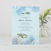 Blauwe Zee Baby shower Kaart (Staand voorkant)