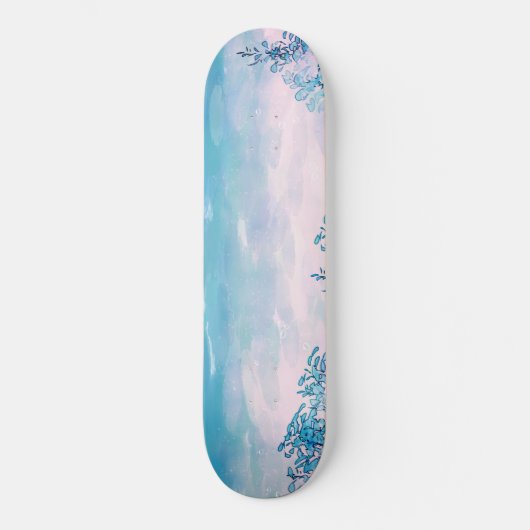 Blauwe Zee Beach Skateboard (Voorkant)