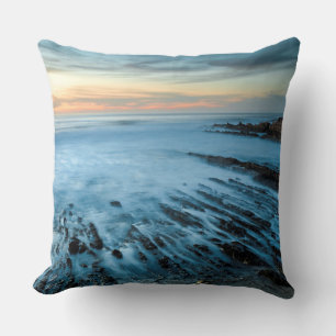 Blauwe zee bij zonsondergang, Californië Kussen