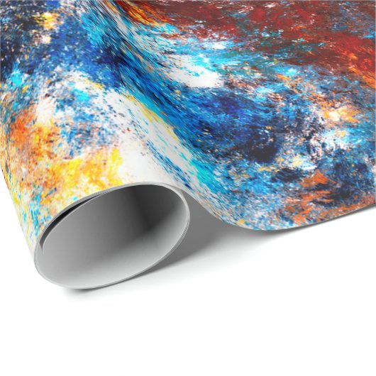 Blauwe zee golf. Kunstmatige spetters van heldere  Cadeaupapier (Rol Hoek)