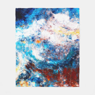 Blauwe zee golf. Kunstmatige spetters van heldere  Fleece Deken