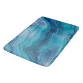 Blauwe Zee groene geagattextuur Badmat (Gekanteld)