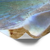 Blauwe zee Schelpschilderkunst Poster (Hoek)