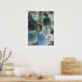 Blauwe zee Schelpschilderkunst Poster (Keuken)