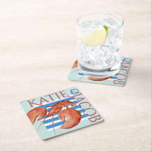 Blauwe Zee Strepen & Kreeft Preppy Pastelblauw