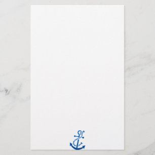 Blauwe zee van het schip Anchor Nautical Marine Th Briefpapier