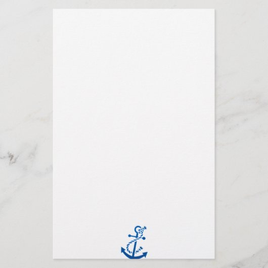 Blauwe zee van het schip Anchor Nautical Marine Th Briefpapier (Voorkant)