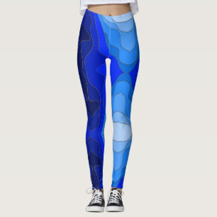 Blauwe zeebodem - leggings