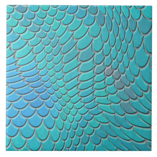 Blauwe zeeduivel, schaal van vis tegeltje (Voorkant)