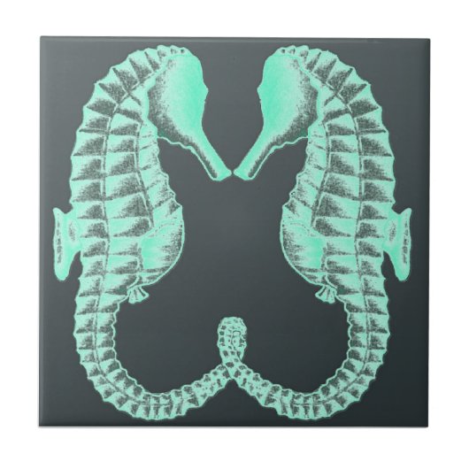 Blauwe  Zeeen Tegeltje (Voorkant)