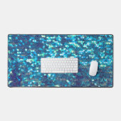 blauwe zeemeermin faux sequin bureaumat (Keyboard & Muis)