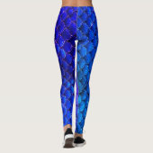  Blauwe Zeemeermin Glitter Leggings (Achterkant)