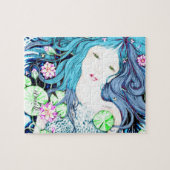 Blauwe Zeemeermin Legpuzzel (Horizontaal)