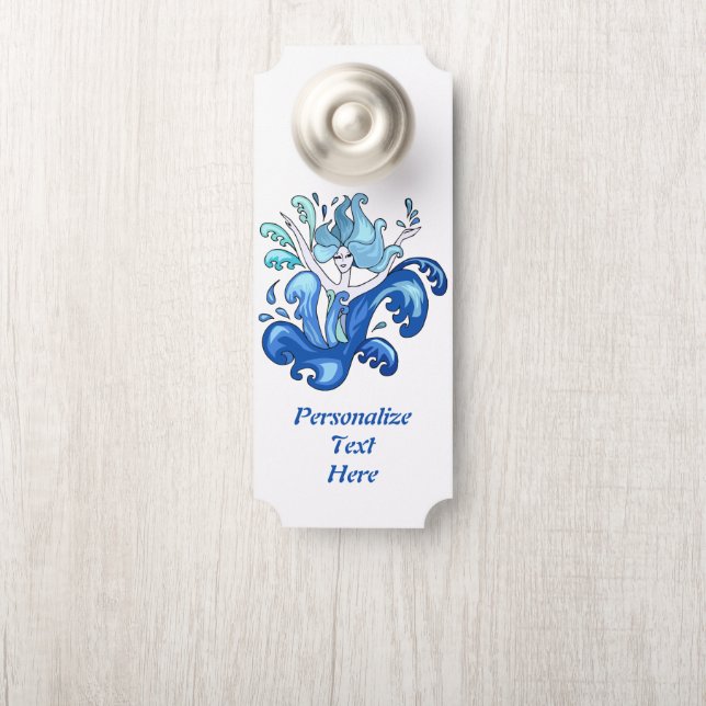 Blauwe Zeemeermin Ocean Bad Doucheruimte (Op knop)