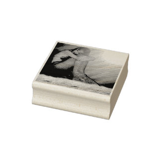 Blauwe Zeemeermin Rubberstempel