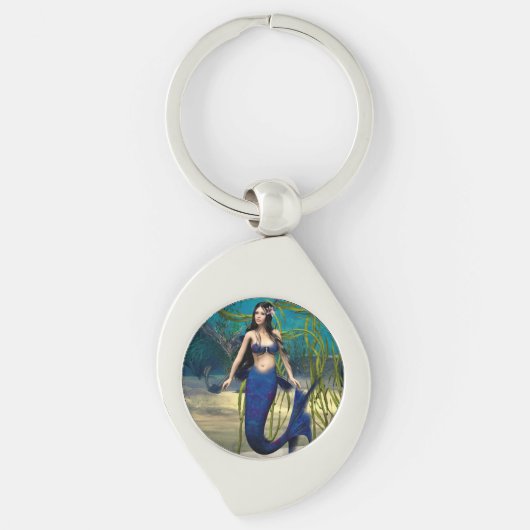 Blauwe Zeemeermin Sleutelhanger (Voorkant)
