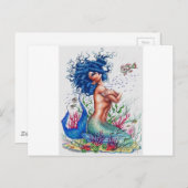 Blauwe zeemeervis briefkaart (Voorkant / Achterkant)