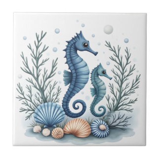 Blauwe Zeepaard  Tegeltje