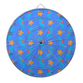 Blauwe zeepaardjes en goudstaarten dartbord (Voorkant)
