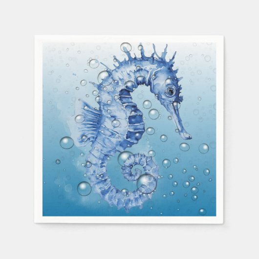 Blauwe zeepaardservetten servet (Voorkant)