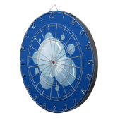 Blauwe zeepbel print dartboard dartbord (Voorkant Rechts)