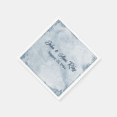 blauwe zeeschelgrens servet (Hoek)