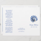 Blauwe zeeschelp logo brochure (Voorkant / Achterkant)