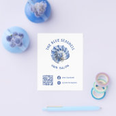 Blauwe zeeschelp logo flyer (Enkel)