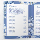 Blauwe Zeeschelp Logo Trifold Brochure Drieluik Kaart (Binnenzijde eerst)