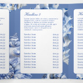 Blauwe Zeeschelp Logo Trifold Brochure Drieluik Kaart (Binnenkant midden)