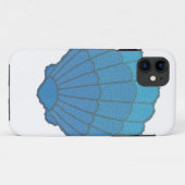 Blauwe Zeeschelp Mozaïek Case-Mate iPhone Case (Achterkant (horizontaal))