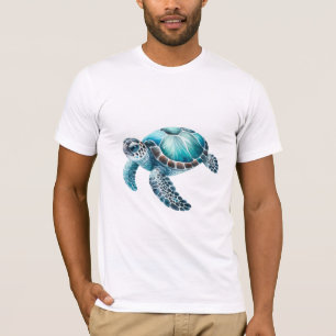 blauwe zeeschildpad t-shirt