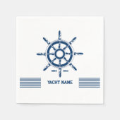 Blauwe zeesleeproer met aanpasbare tekst servet (Voorkant)