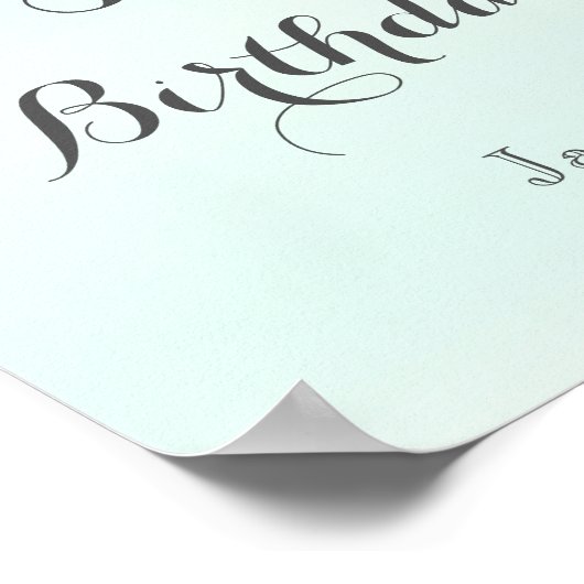 Blauwe Zeester Elegante Strand Bruiloft Feest Bann Poster (Hoek)