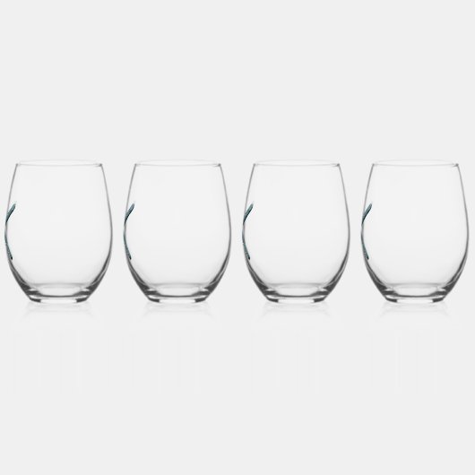 Blauwe Zeester Wijnglas Zonder Voet (Links)