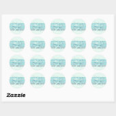 Blauwe zeesterren Elegant strand bruiloft gunst Ronde Sticker (Vel)