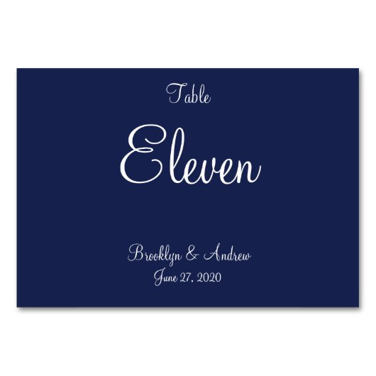 Blauwe Zeevaart Bruiloft Plaatskaarten Tafelkaarte Kaart (Voorkant)