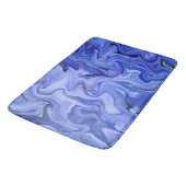 Blauwe zijde abstract badmat (Gekanteld)