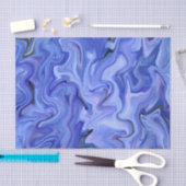 Blauwe zijde abstract tissuepapier (Craft)