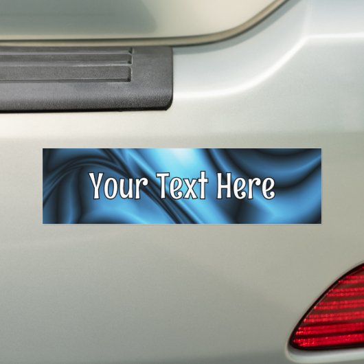 Blauwe Zijde golf Bumpersticker (Op auto)