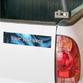 Blauwe Zijde golf Bumpersticker (Op Truck)