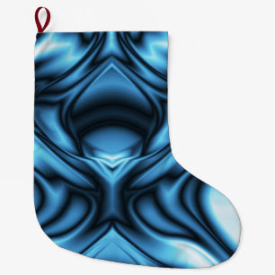Blauwe Zijde golf Grote Kerstsok