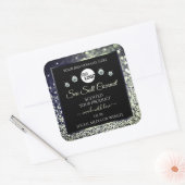 Blauwe zilver Glitter Product Labels Logo Diamonds (Envelop)