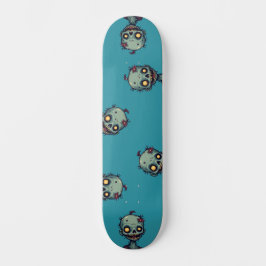 Blauwe zombie skateboard