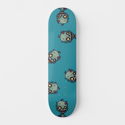 Blauwe zombie skateboard (Voorkant)