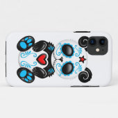 Blauwe Zombie Sugar Panda over wit Case-Mate iPhone Case (Achterkant (horizontaal))