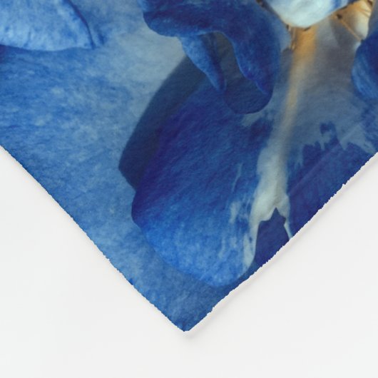 Blauwe Zomer, Blauwe Rozen Bloemen Fleece Deken (Hoek)